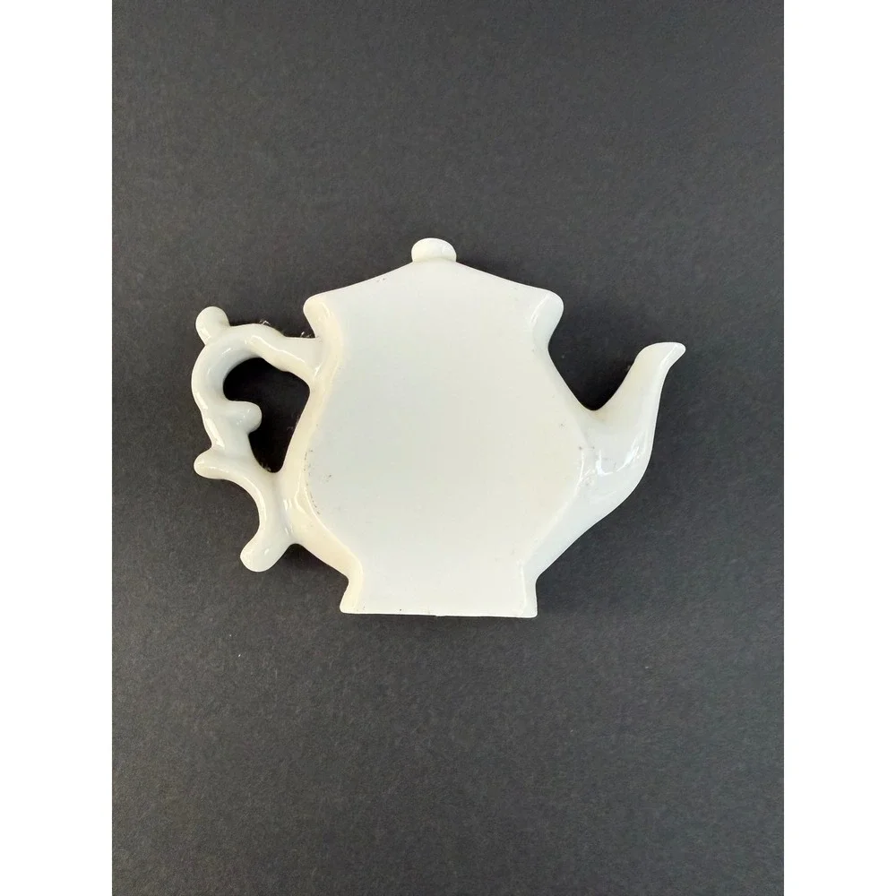 Vintage Texas Tea Bag Holder Mockingbird Bluebonnet Ceramic Gold Trim